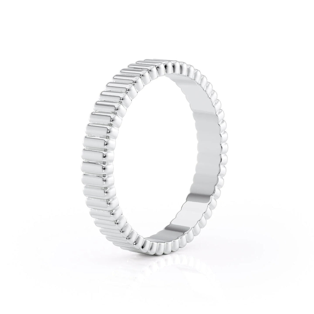 The Julian Wedding band #material_white