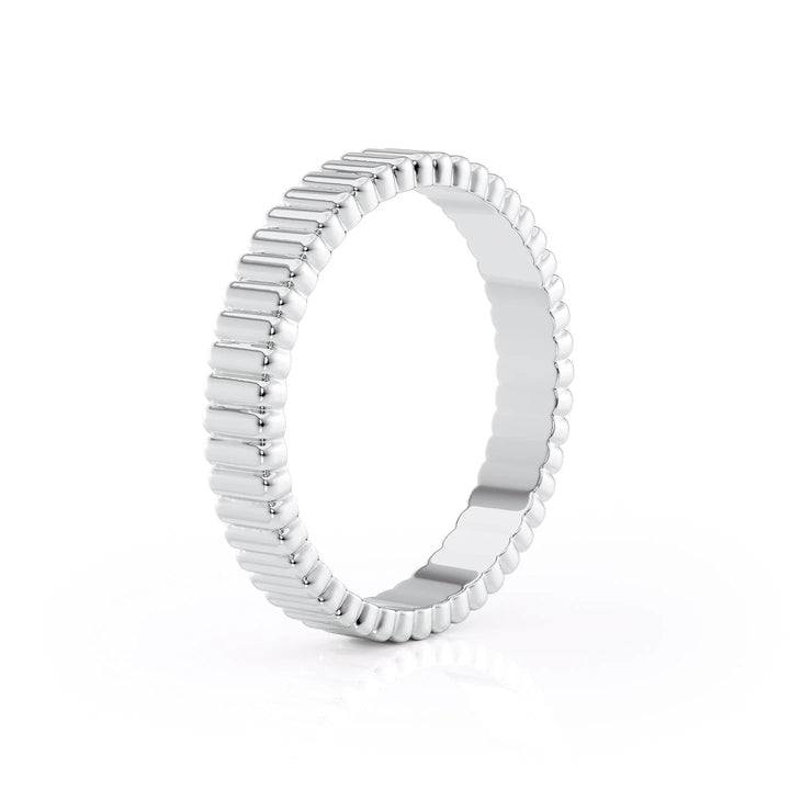 The Julian Wedding band #material_white