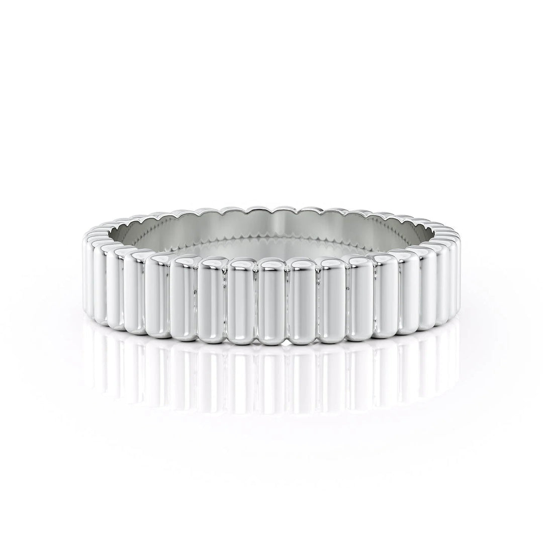 The Julian Wedding band #material_white