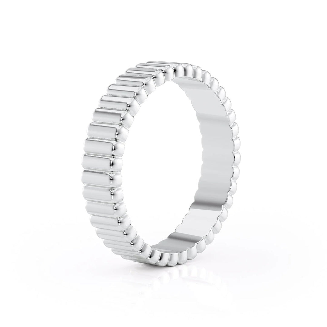 The Julian Wedding band #material_white