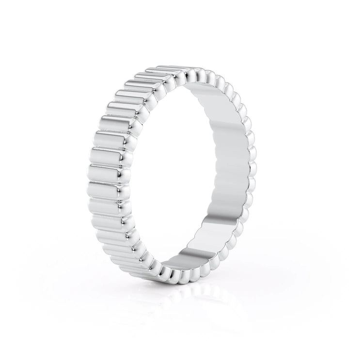 The Julian Wedding band #material_white