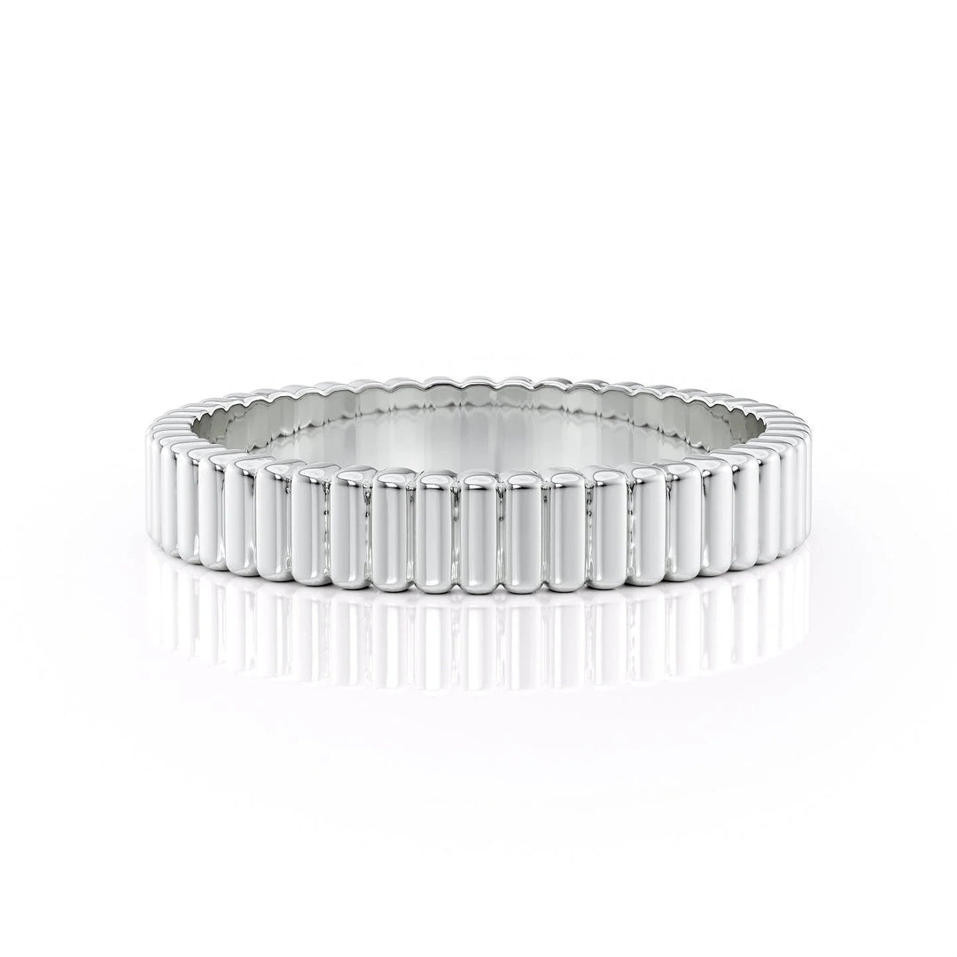 The Julian Wedding band #material_white