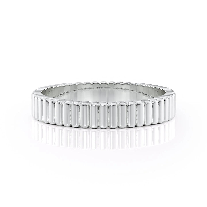 The Julian Wedding band #material_white