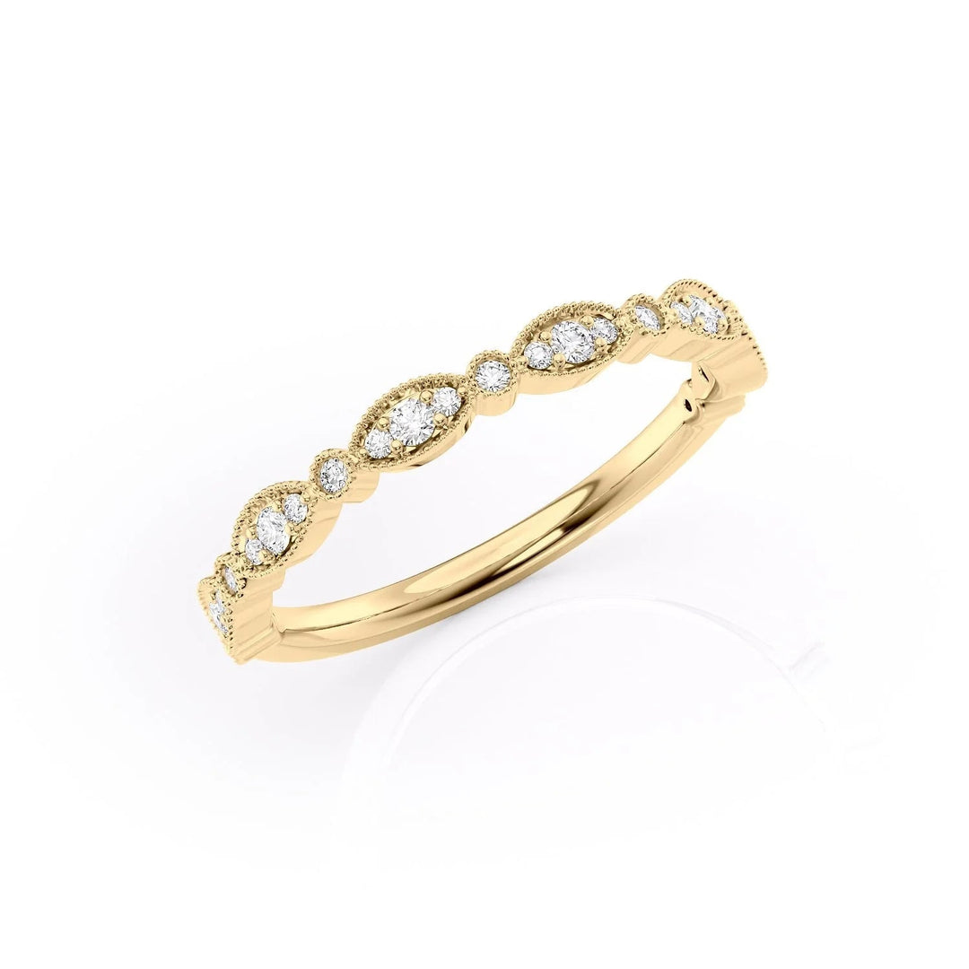 The Juliet Wedding Bands Diamonds Half Way 14K Gold#material_14k-gold