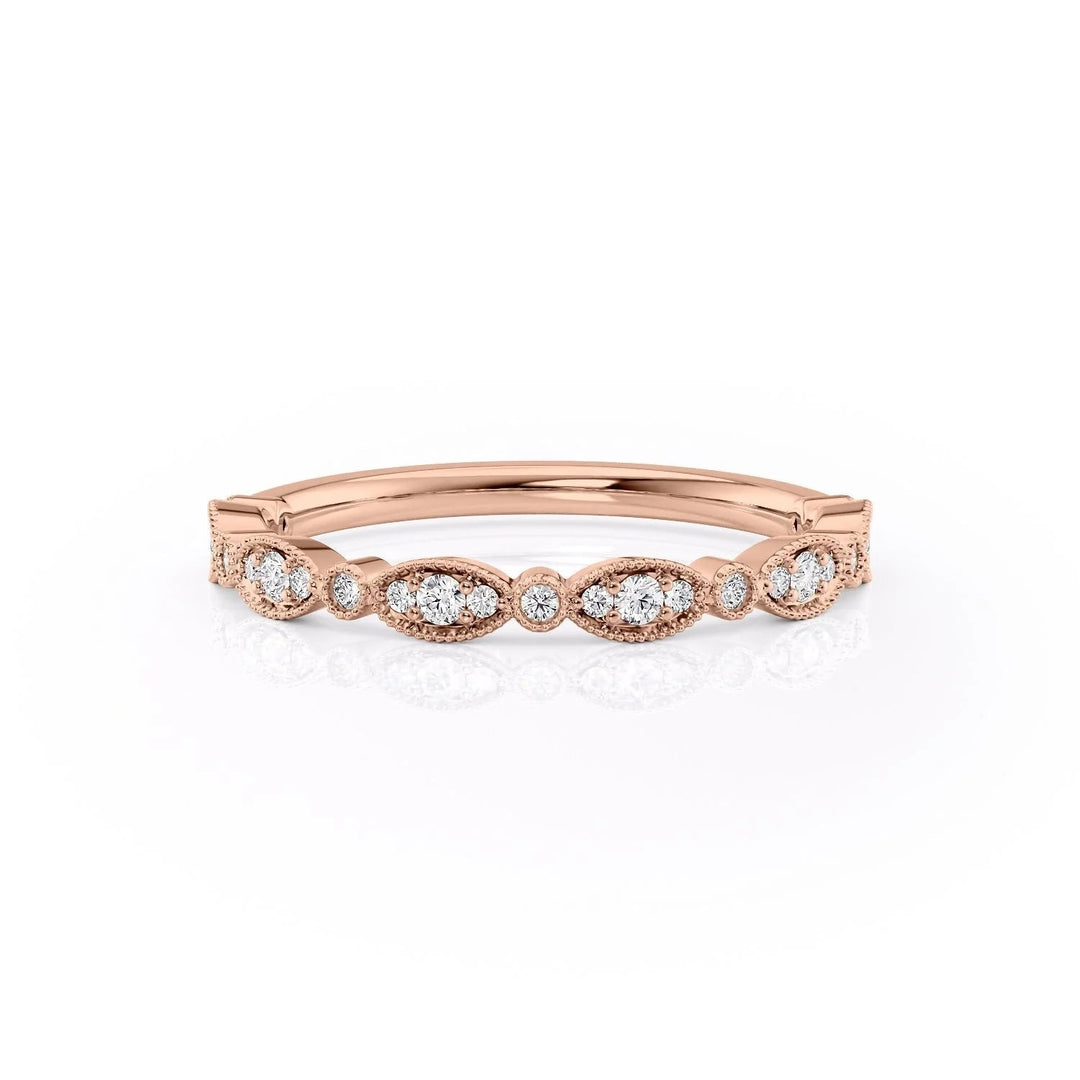 The Juliet Wedding Bands Diamonds Half Way 14K Rose#material_14k-rose