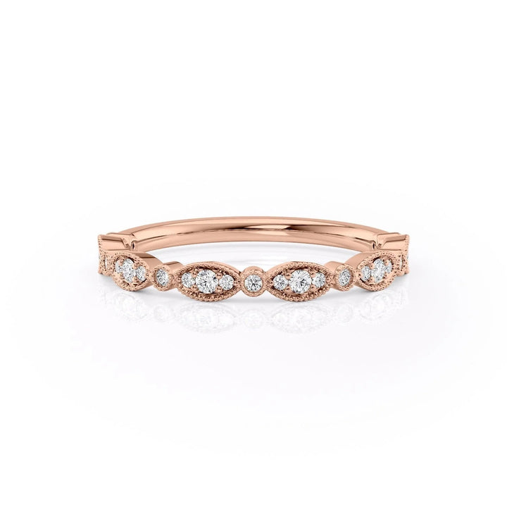 The Juliet Wedding Bands Diamonds Half Way 14K Rose#material_14k-rose