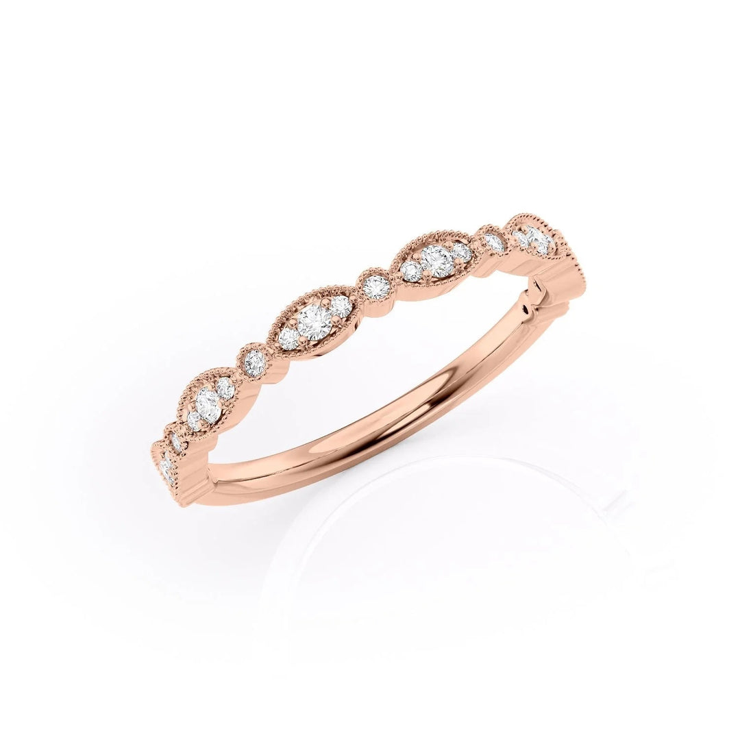 The Juliet Wedding Bands Diamonds Half Way 14K Rose#material_14k-rose