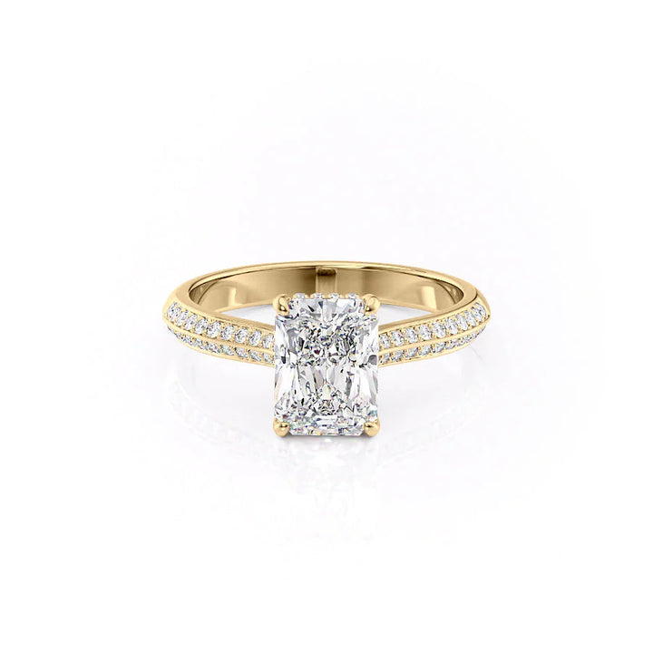 The Kaira Set With Radiant Pave Lab Diamond 1 Carat 14K Gold#material_14k-gold