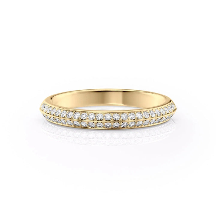 The Kaira Wedding Bands Diamonds Half Way 14K Gold#material_14k-gold