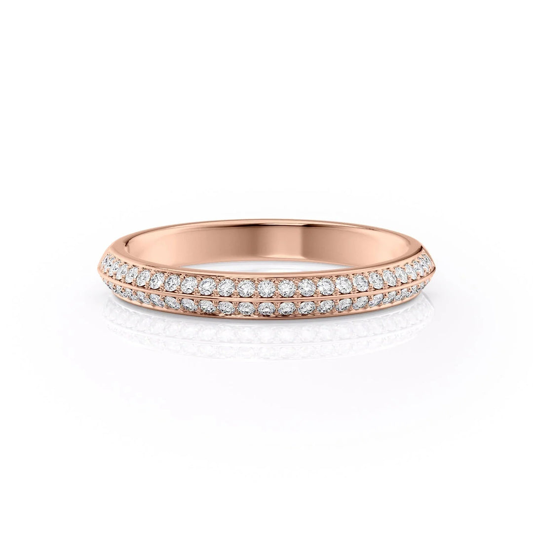 The Kaira Wedding Bands Diamonds Half Way 14K Rose#material_14k-rose