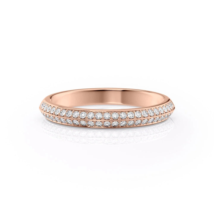 The Kaira Wedding Bands Diamonds Half Way 14K Rose#material_14k-rose