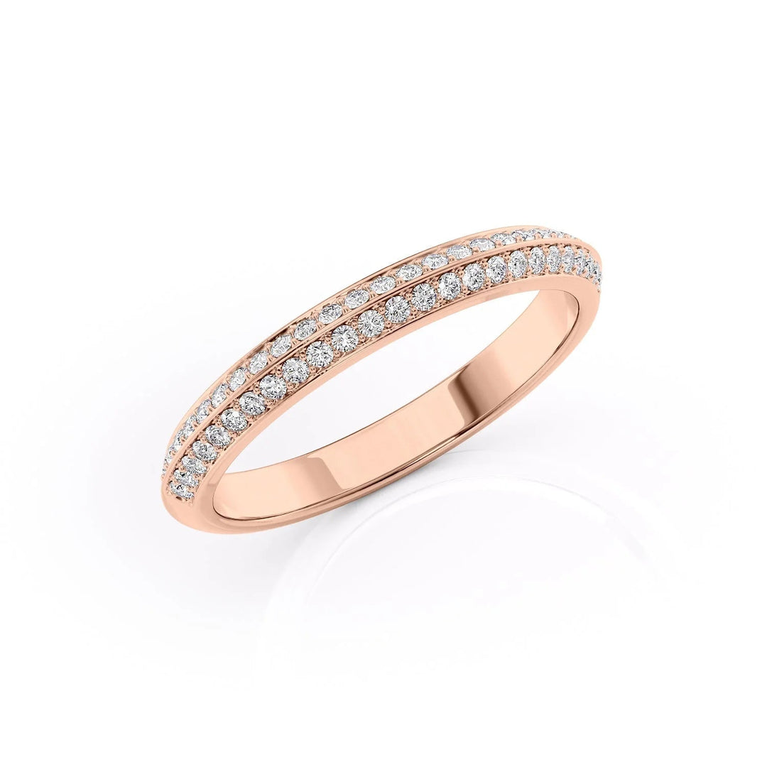 The Kaira Wedding Bands Diamonds Half Way 14K Rose#material_14k-rose