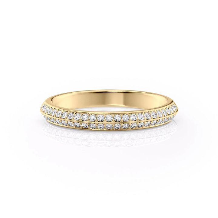 The Kaira Wedding Bands Diamonds Half Way#material_18k-gold