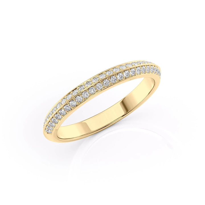 The Kaira Wedding Bands Diamonds Half Way#material_18k-gold