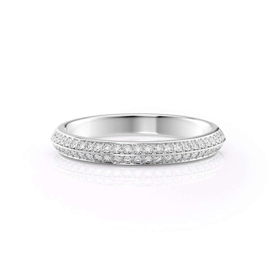 The Kaira Wedding Bands Diamonds Half Way#material_18k-white