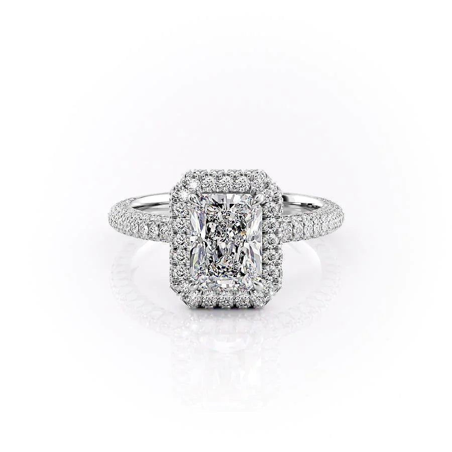 The Katelyn Set With Radiant Pave Moissanite#material_14k-white