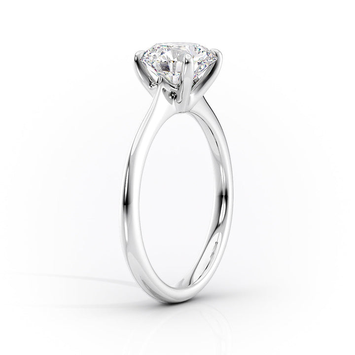 The Kendall Set With Cushion Solitaire Lab Diamond 1.5 Carat 14K White#material_14k-white