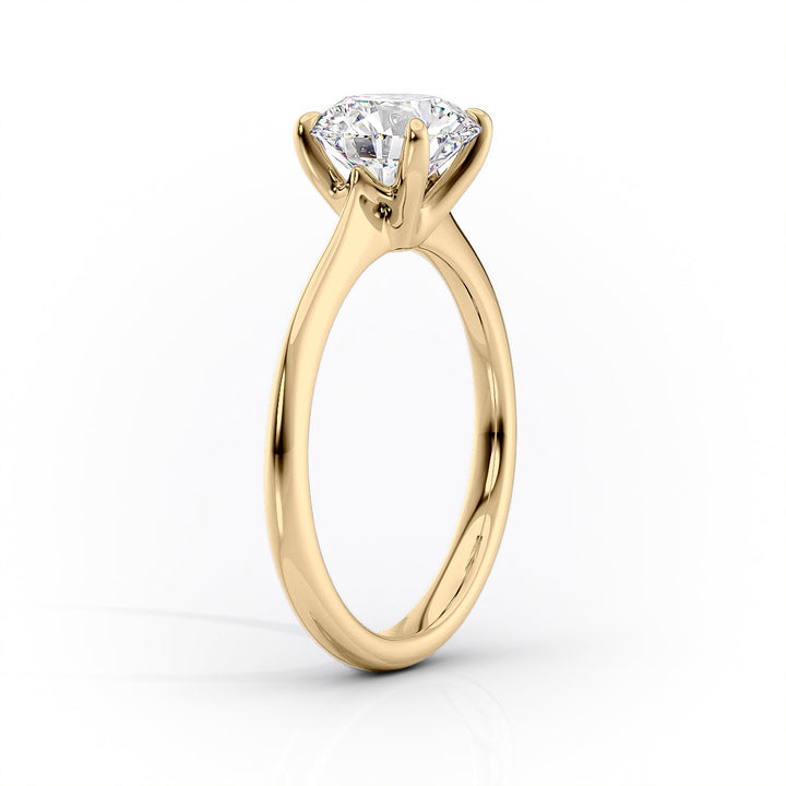 The Kendall Set With Cushion Solitaire Moissanite#material_18k-gold