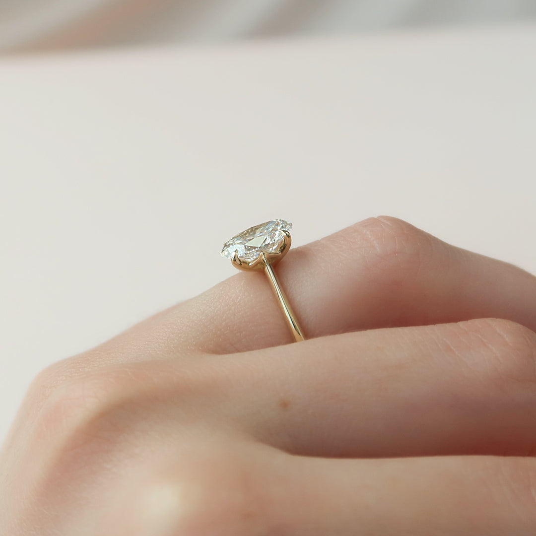 The Kendall Oval Lab Diamond Moissanite Engagement Ring