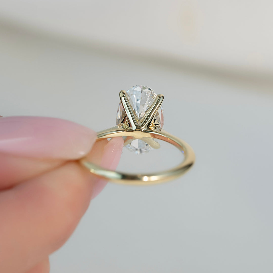 The Kendall Oval Lab Diamond Moissanite Engagement Ring
