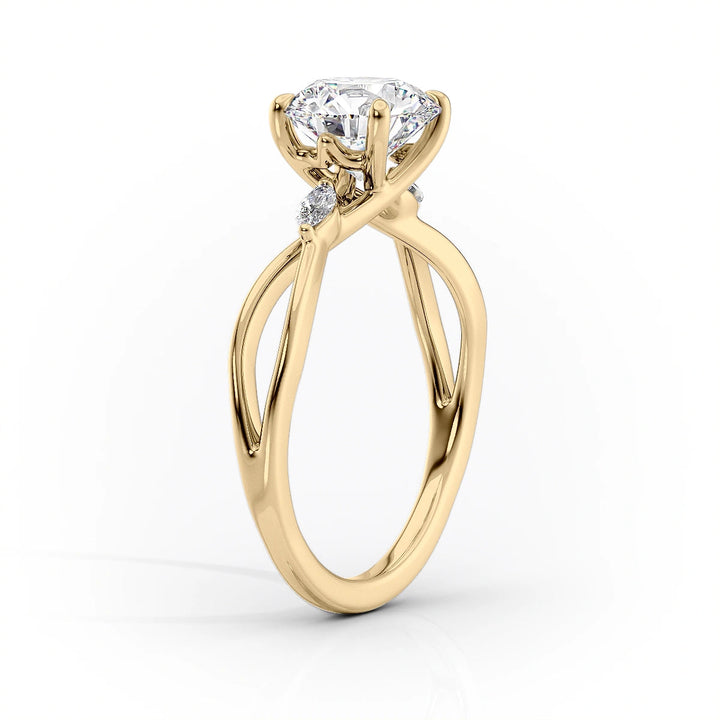 The Kimberly Set With Oval Side Stone Lab Diamond 1.5 Carat 14K Gold#material_14k-gold