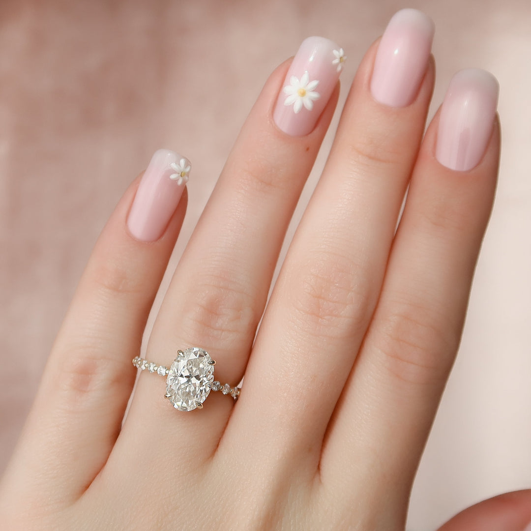 The Kimora Oval Lab Diamond Moissanite Engagement Ring