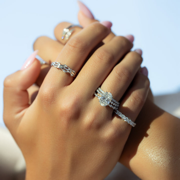 The Kimora Oval Lab Diamond Moissanite Engagement Ring *Shown with 2.5 ct #material_white