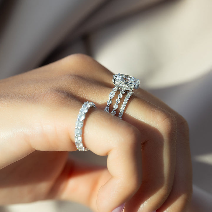 The Kimora Oval Lab Diamond Moissanite Engagement Ring *Shown with 2.5 ct #material_white