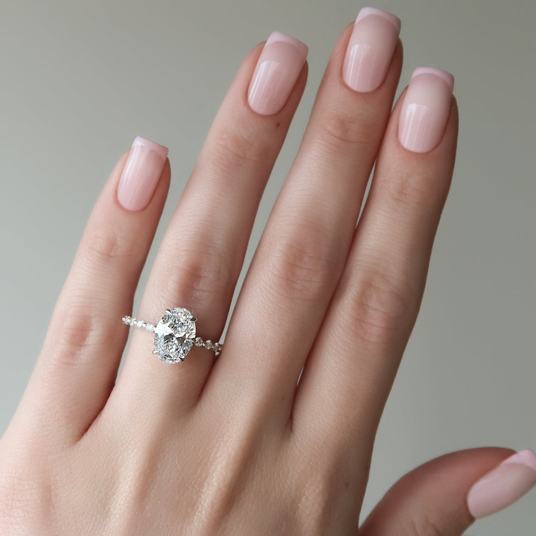 The Kimora Oval Lab Diamond Moissanite Engagement Ring