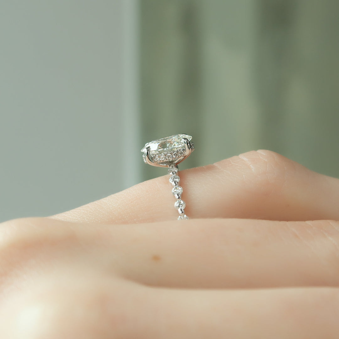 The Kimora Oval Lab Diamond Moissanite Engagement Ring
