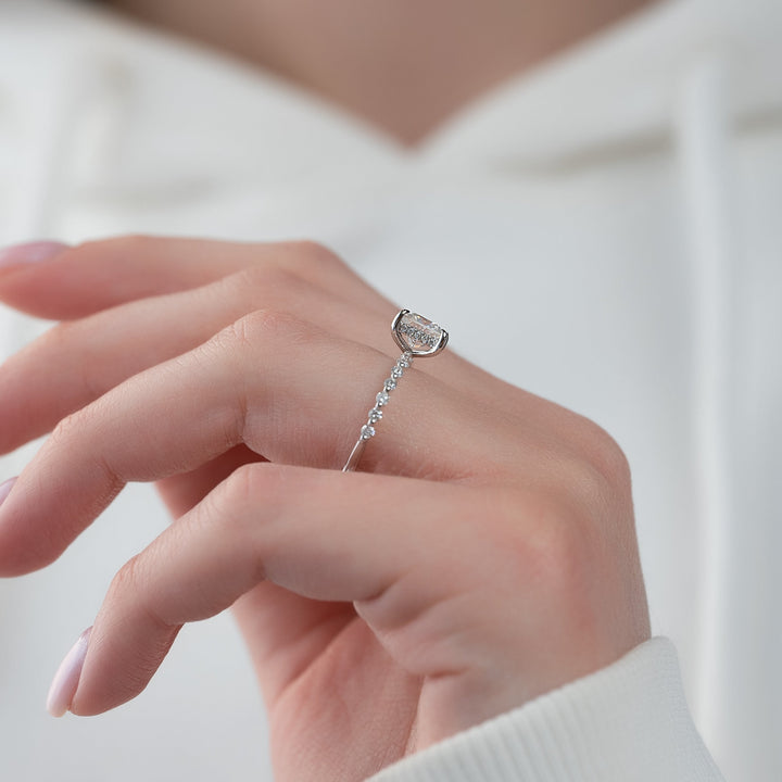 The Kimora Princess Lab Diamond Moissanite Engagement Ring *Shown with 1.5 ct #material_white