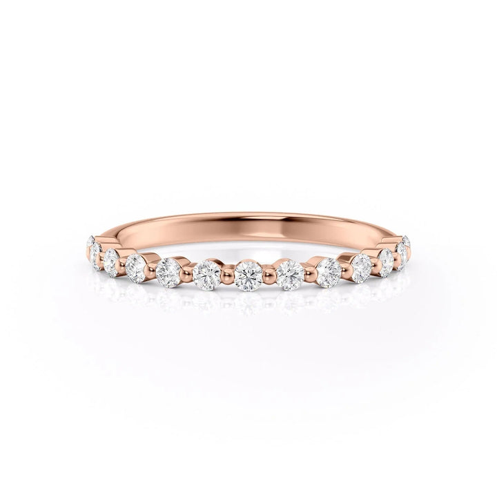 The Kimora Wedding Bands Diamonds Half Way#material_18k-rose