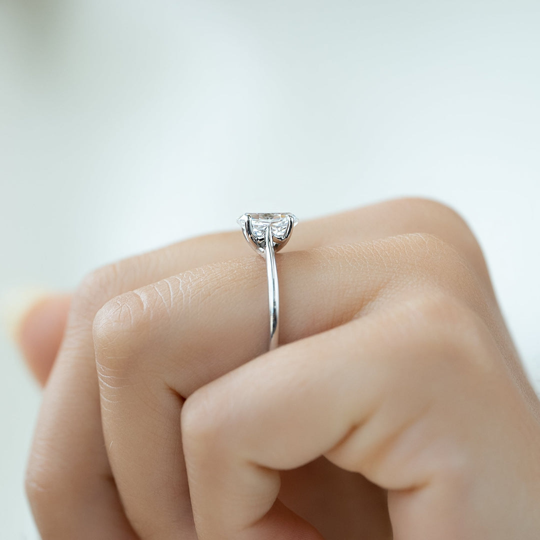 The Lacole Oval Lab Diamond Moissanite Engagement Ring