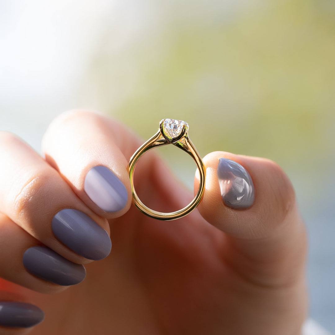 The Lacole Pear Lab Diamond Moissanite Engagement Ring