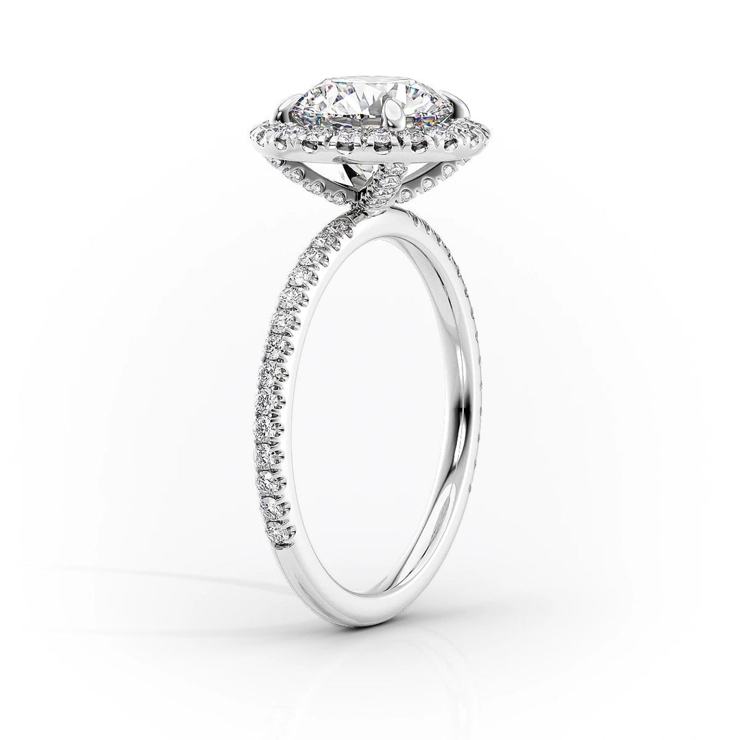 The Lana Set With Cushion Pave Lab Diamond 1.5 Carat 14K White#material_14k-white