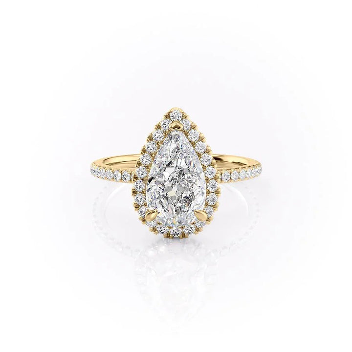 The Lana Set With Pear Pave Lab Diamond 1 Carat 14K Gold#material_14k-gold