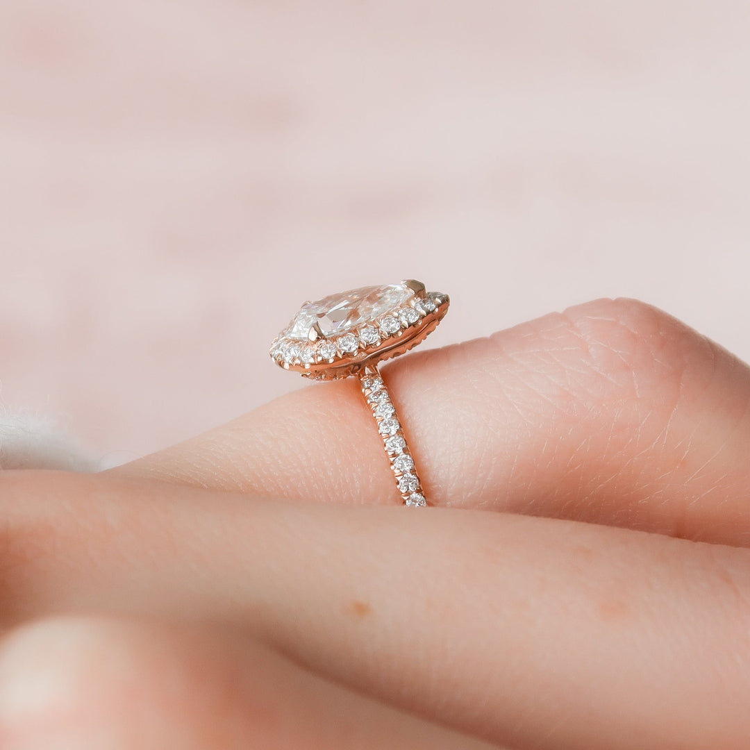 The Lana Set With Pear Pave Lab Diamond 2.5 Carat 14K Rose#material_14k-rose