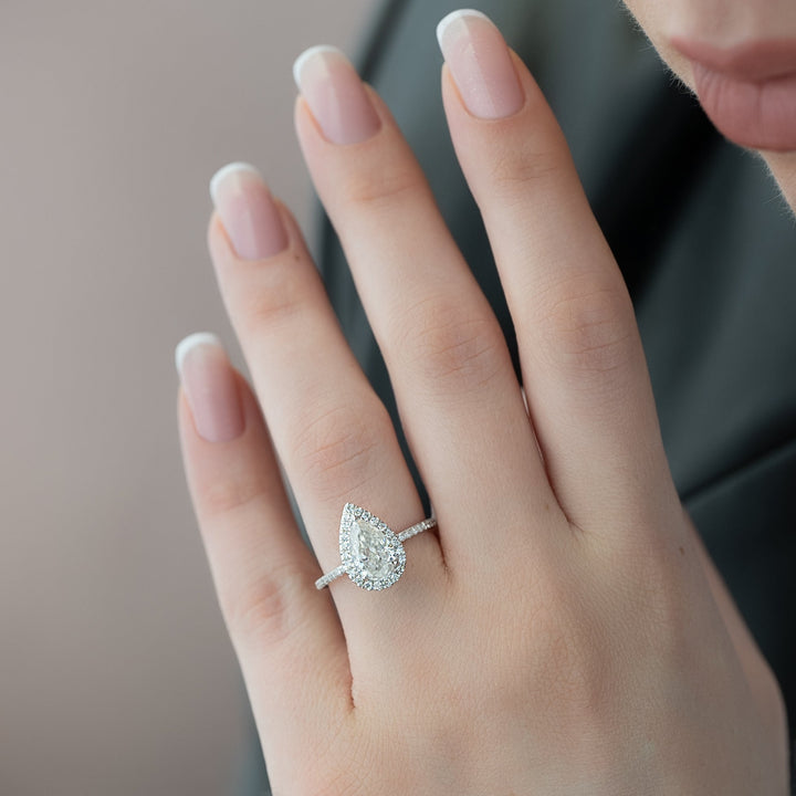 The Lana Set With Pear Pave Lab Diamond 2 Carat 14K White#material_14k-white