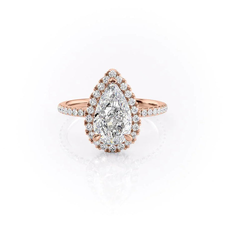 The Lana Set With Pear Pave Lab Diamond 1 Carat 18K Rose#material_18k-rose