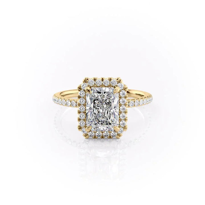 The Lana Set With Radiant Pave Lab Diamond 1 Carat 14K Gold#material_14k-gold