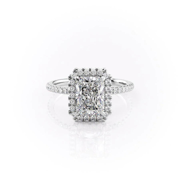 The Lana Set With Radiant Pave Lab Diamond 1 Carat 14K White#material_14k-white