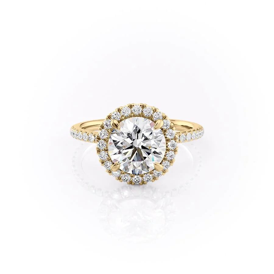 The Lana Set With Round Pave Lab Diamond 1 Carat 14K Gold#material_14k-gold