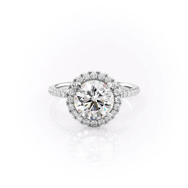 The Lana Set With Round Pave Lab Diamond 1 Carat 14K White#material_14k-white