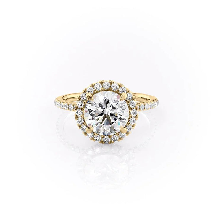 The Lana Set With Round Pave Lab Diamond 1 Carat 18K Gold#material_18k-gold