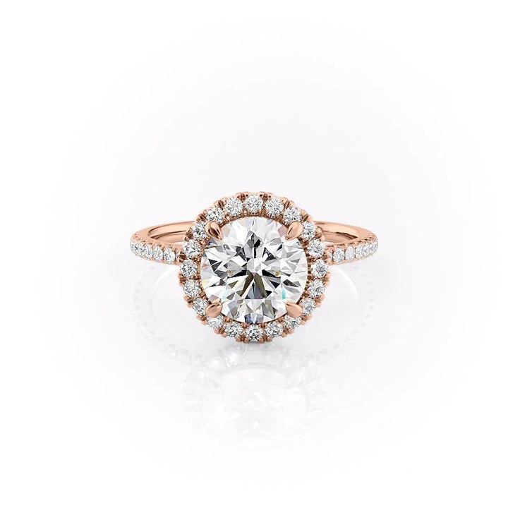 The Lana Set With Round Pave Lab Diamond 1 Carat 18K Rose#material_18k-rose