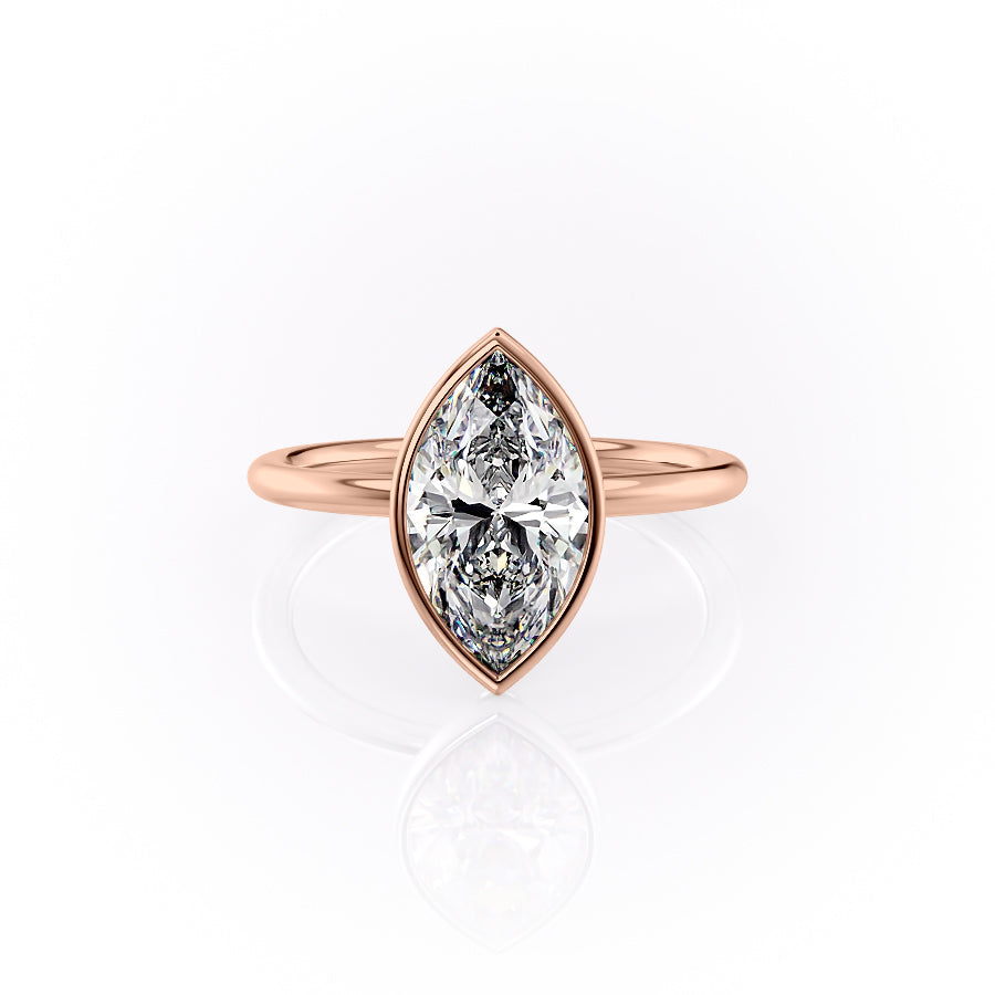 The Leighton Set With A Marquise Lab Diamond-L'Amour Brilliance #material_rose