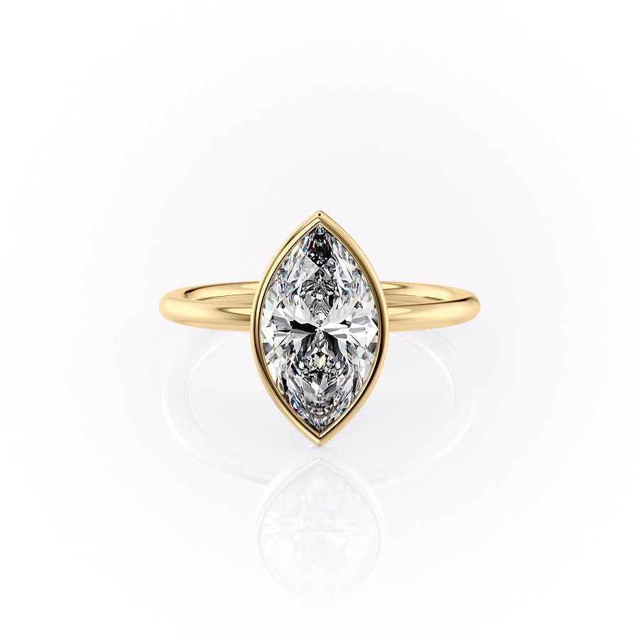 The Leighton Set With A Marquise Lab Diamond-L'Amour Brilliance #material_gold