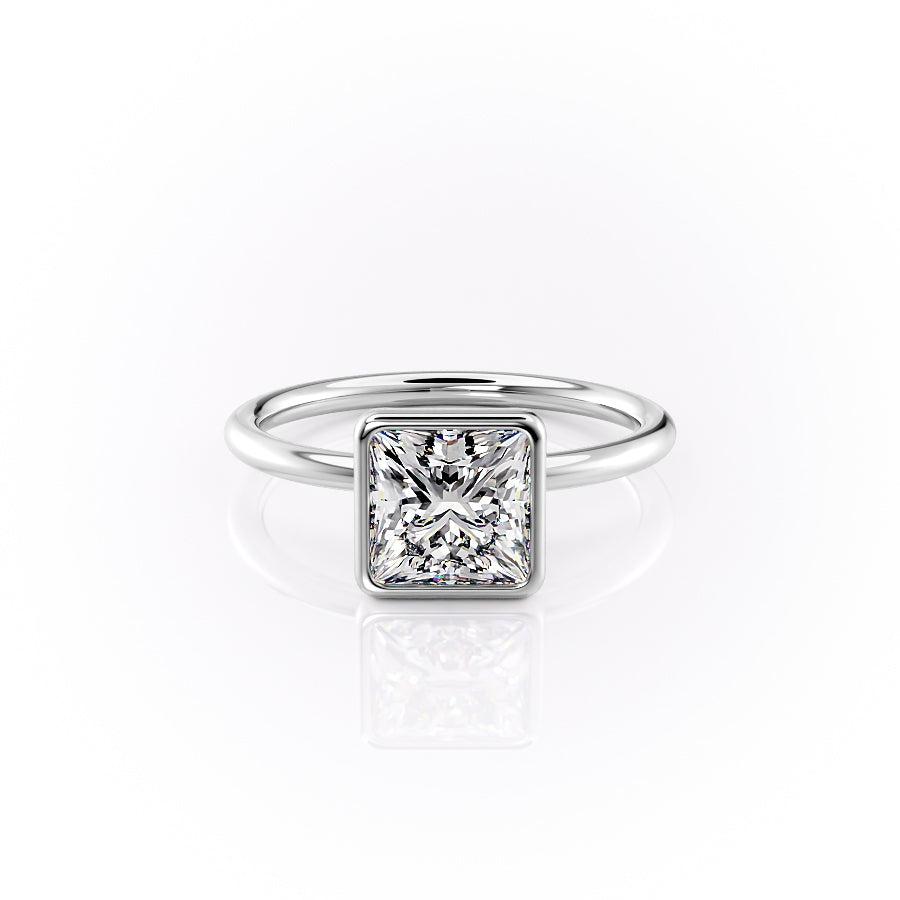 The Leighton Set With A Princess Lab Diamond-L'Amour Brilliance #material_white