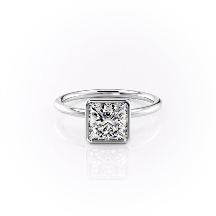 The Leighton Set With A Princess Lab Diamond-L'Amour Brilliance #material_white