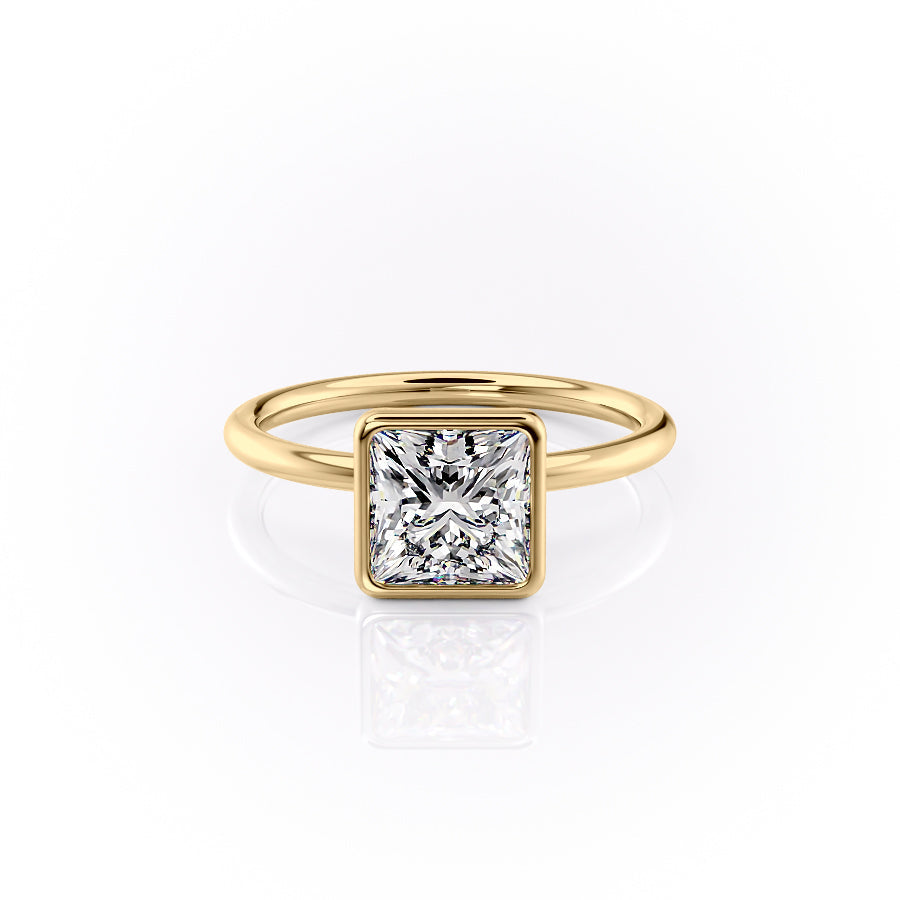 The Leighton Set With A Princess Lab Diamond-L'Amour Brilliance #material_gold